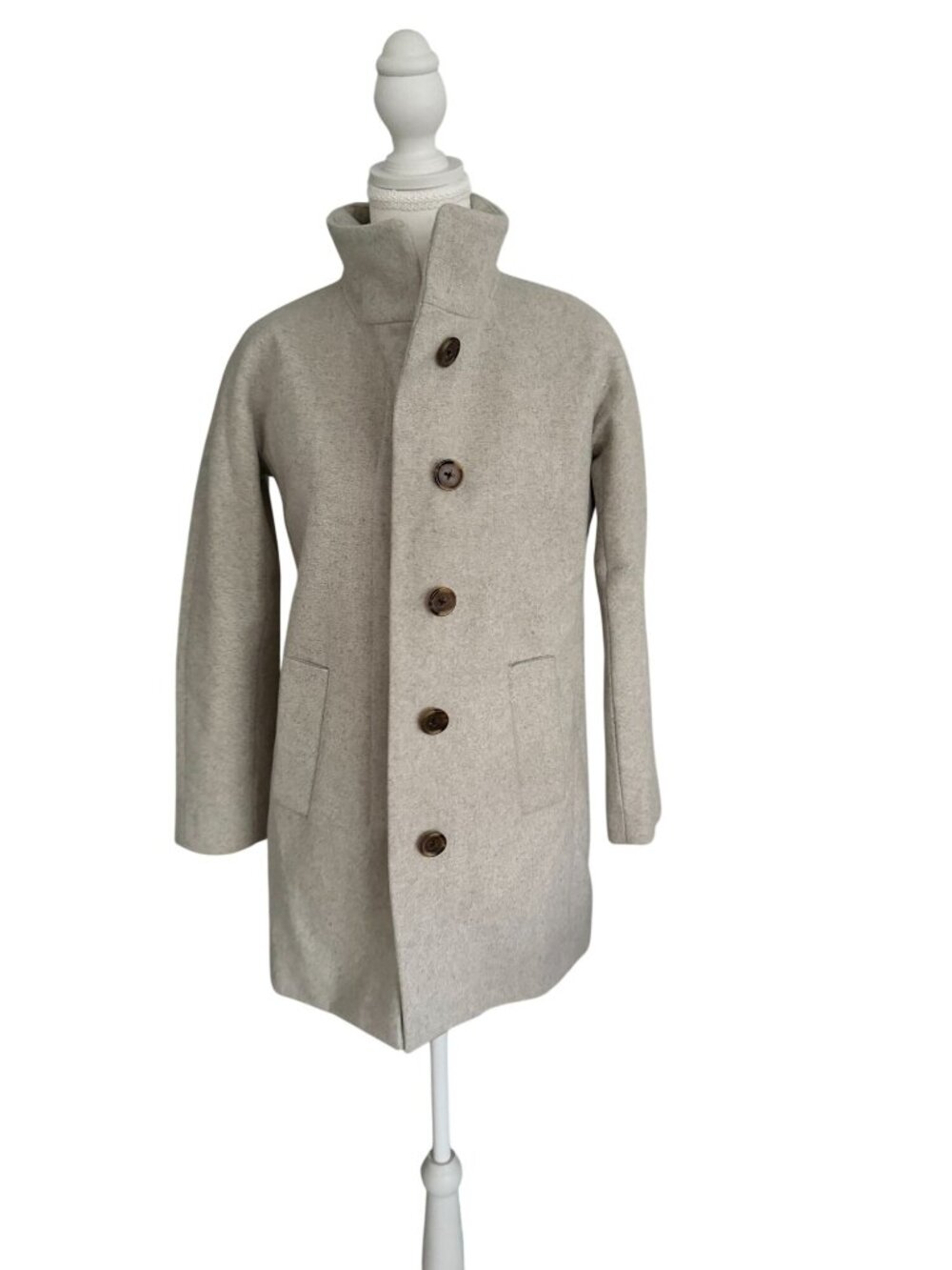 J CREW Gray Wool Blend Coat Size 00 Petite